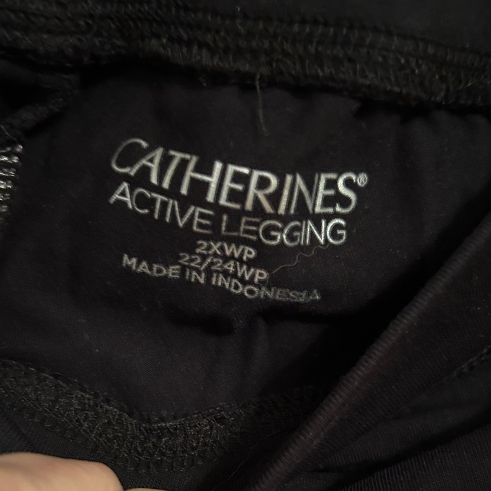 Catherines Black Active Leggings size 2x WP